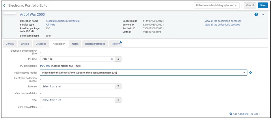 Electronic Collection Editor